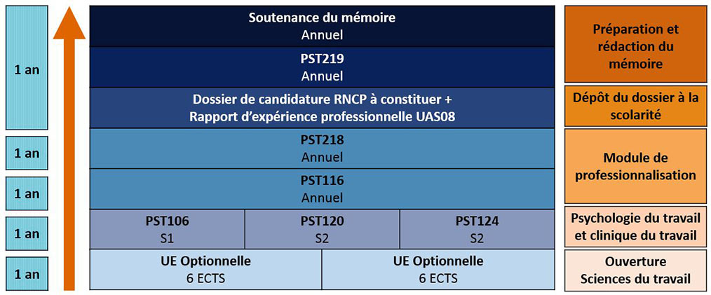 Parcours pour les titulaires d'un bac+4 ou 5 en psychologie du travail